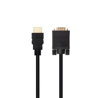 Nanocable Conversor HDMI a VGA M M 18 m Negro