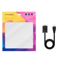 Nanocable Conversor HDMI a VGA M M 18 m Negro