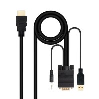 Nanocable Conversor HDMI a VGA Jack UBS 18 m