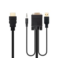 Nanocable Conversor HDMI a VGA Jack UBS 18 m