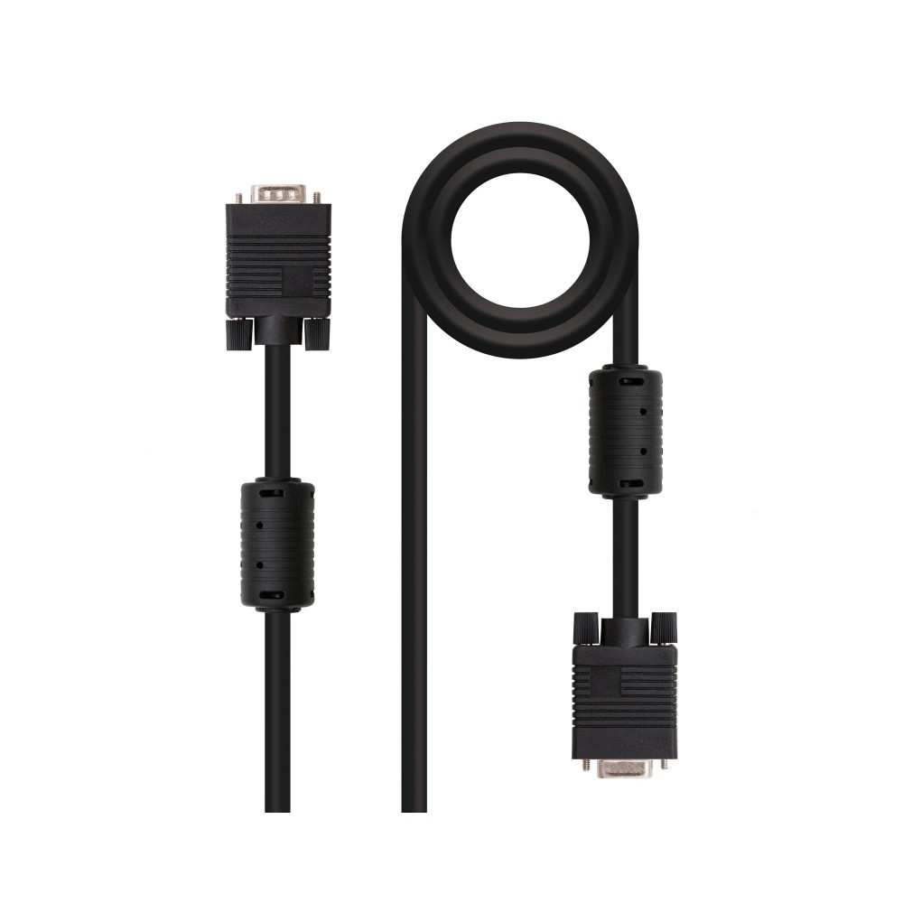 Nanocable Cable VGA con ferrita M H negro 18m