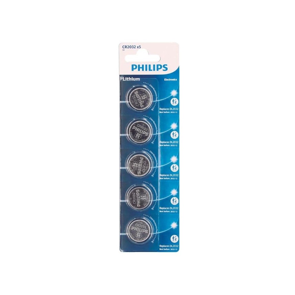 Philips Pila Boton Litio CR2032 3v Blister5