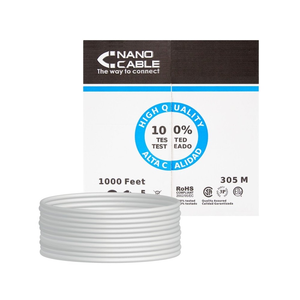 Nanocable Bobina Cable RJ45 CAT5E UTP Rigido 305M