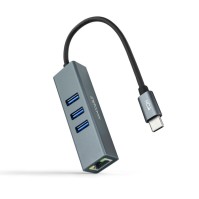 Nanocable Conversor USB C Ethernet 3xUSB 30