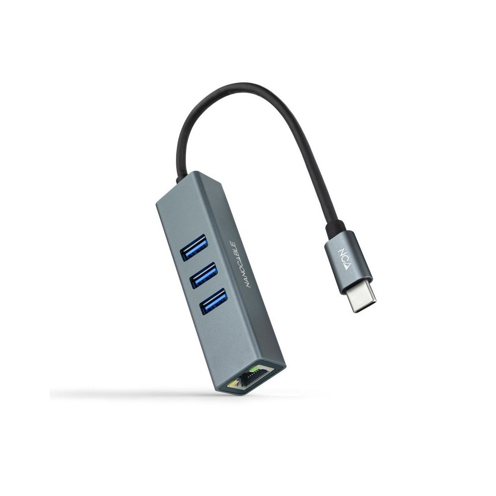 Nanocable Conversor USB C Ethernet 3xUSB 30