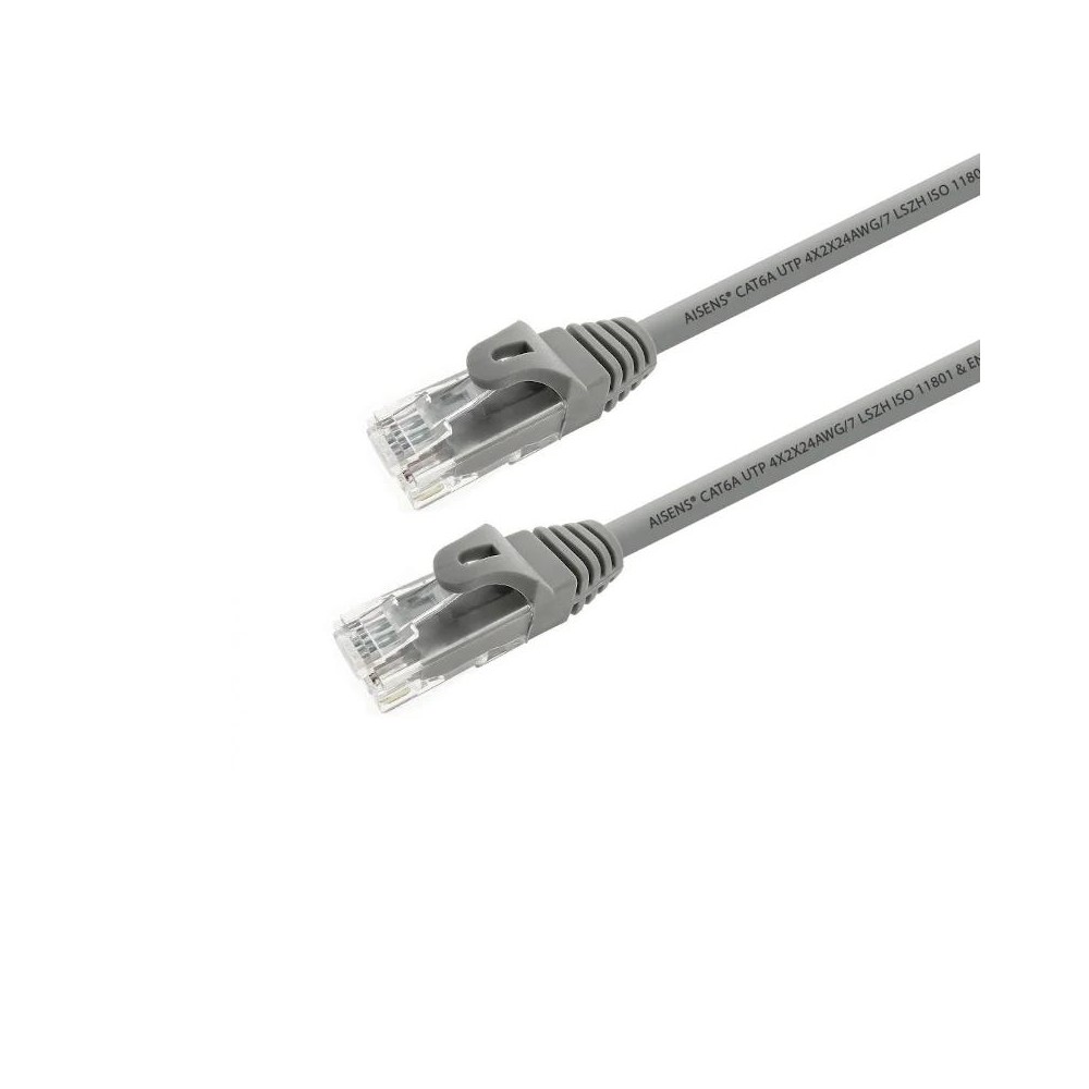 Aisens Latiguillo RJ45 LSZH CAT6A UTP gris 25cm