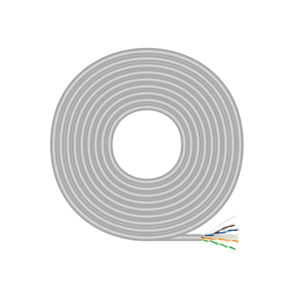 Aisens Cable RJ45 CAT6 UTP AWG23 CCA gris 100m