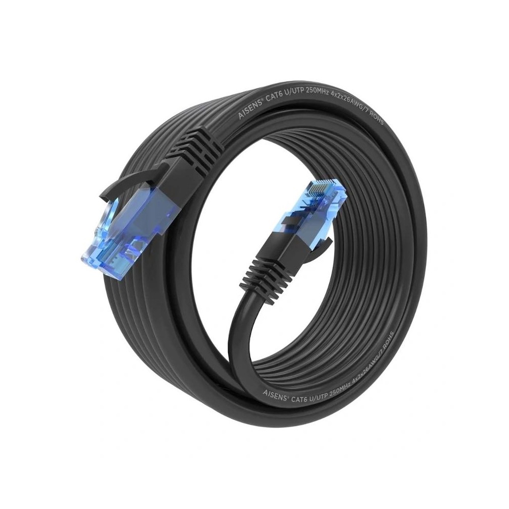 Aisens Cable RJ45 CAT6 UTP AWG26 CCA Negro 50M