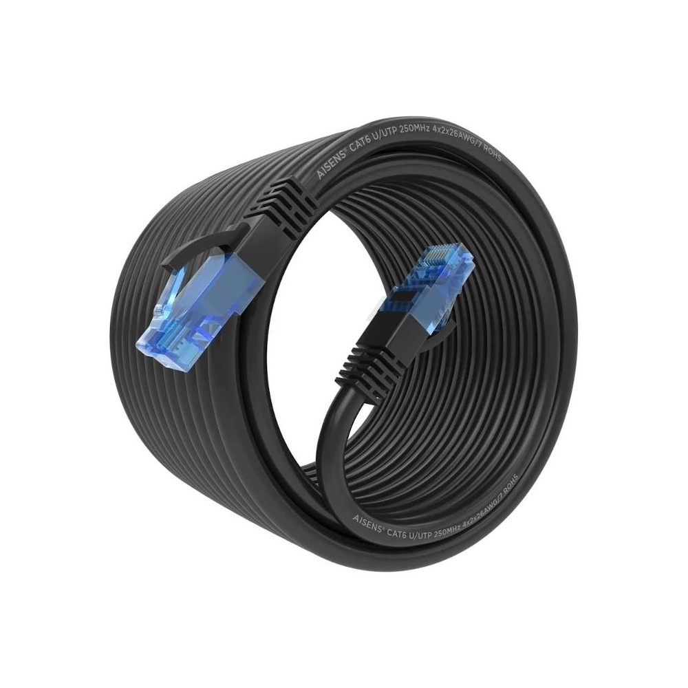 Aisens Cable RJ45 CAT6 UTP AWG26 CCA Negro 10M