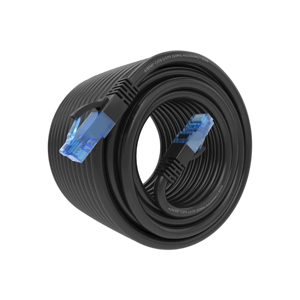 Aisens Cable RJ45 CAT6 UTP AWG26 CCA Negro 15M