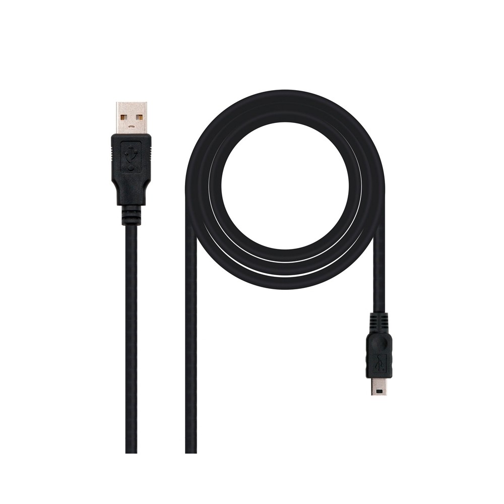 Nanocable Cable USB 20 A M Mini B M negro 05m