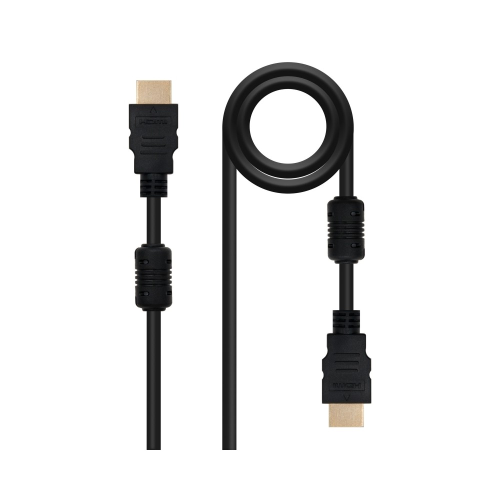 Nanocable Cable HDMI con ferrita M M negro 10m