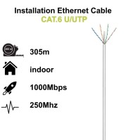 Ewent Bobina cable red Cat 6 U UTP PVC 305mt