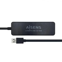 Aisens Hub USB 30 tipo A M 4xtipo A H negro 30cm