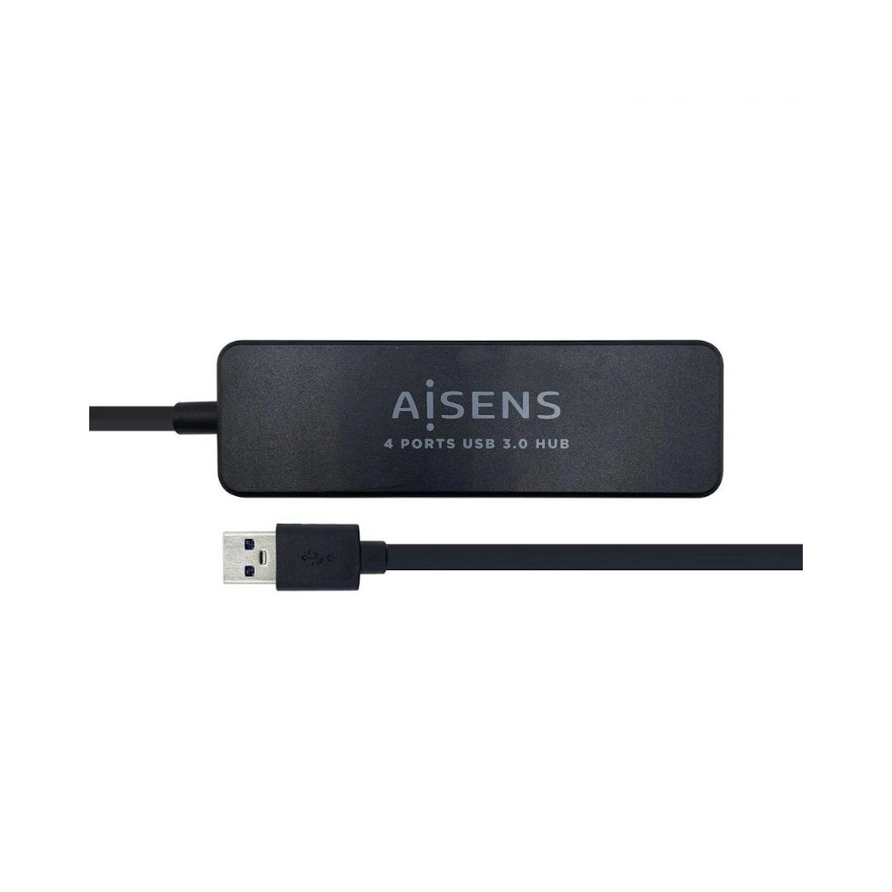 Aisens Hub USB 30 tipo A M 4xtipo A H negro 30cm