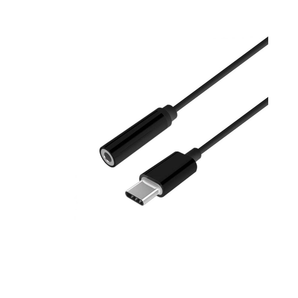 Aisens Conversor USB C M JACK 35 H negro 15cm