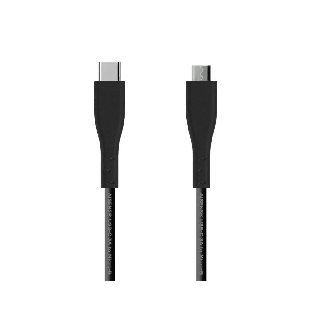 Aisens Cable USB 20 3A C M Micro B M Negro 10M