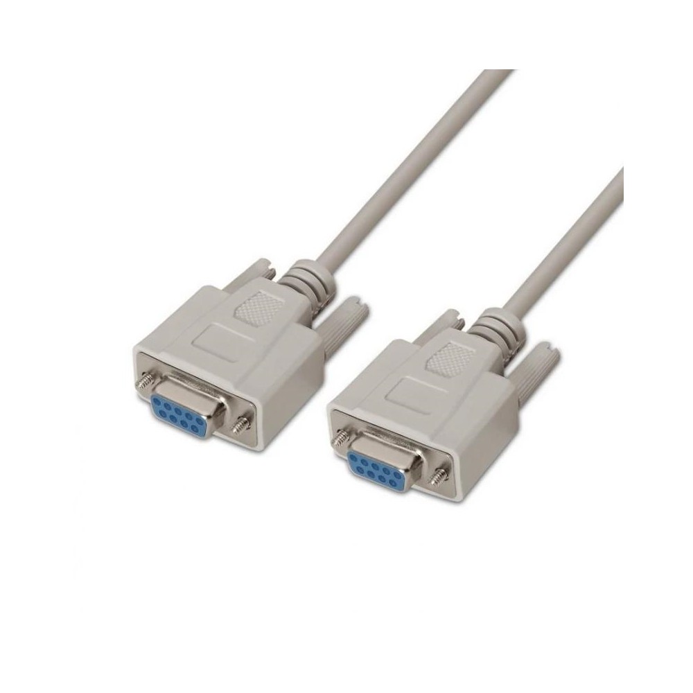 Aisens Cable Serie RS232 DB9 M DB9 H Beige 18M