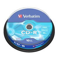 Verbatim CD R 700MB 52x Tarrina 10Uds