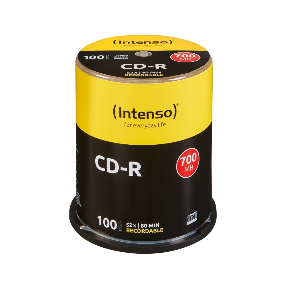 Intenso CD R 700MB 80min tubo 100 unidades