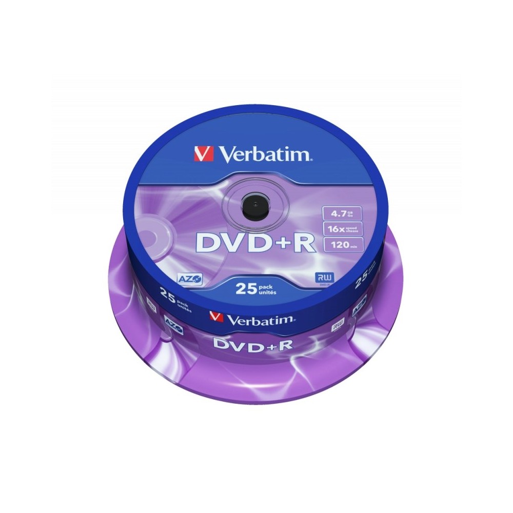 Verbatim DVDR 47GB 16x Tarrina 25Uds