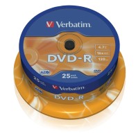 Verbatim DVD R 47GB 16x Tarrina 25Uds