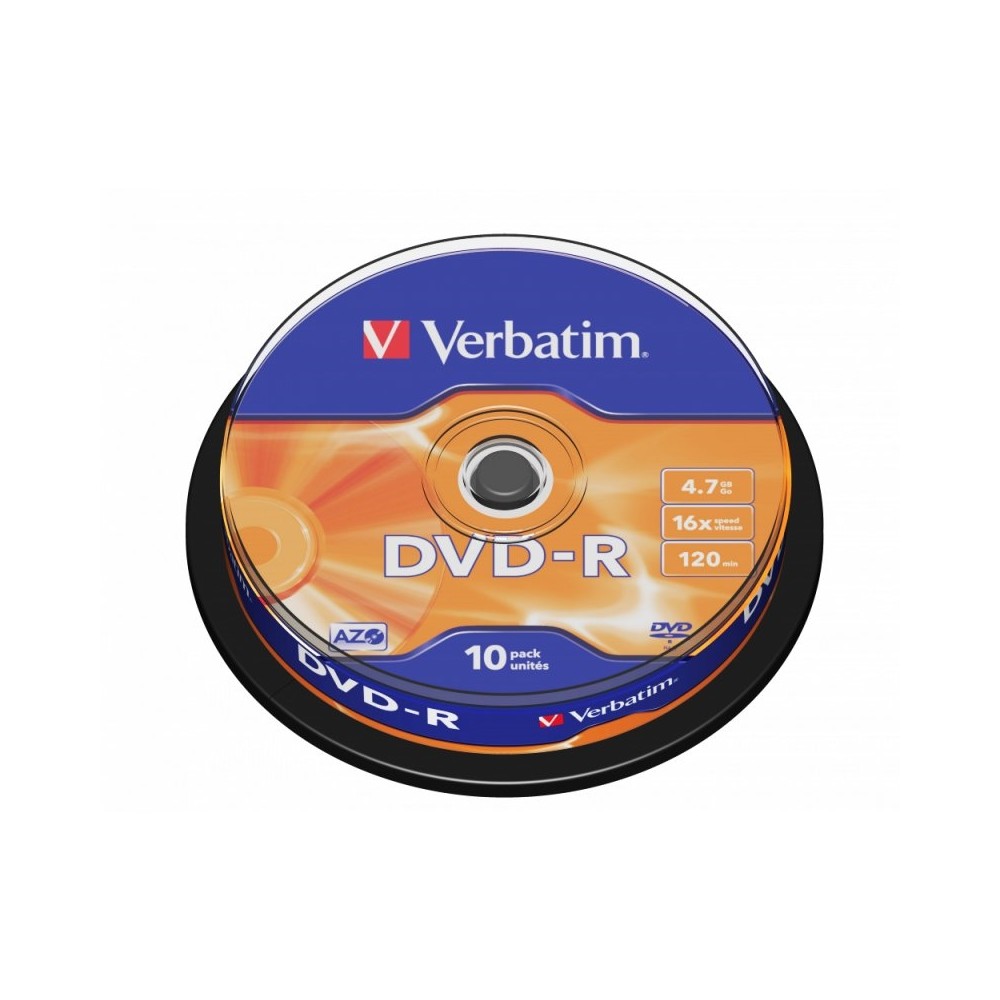 Verbatim DVD R 47GB 16x Tarrina 10Uds