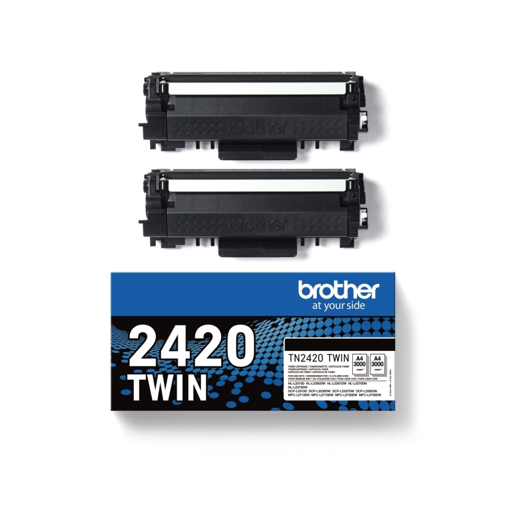 Brother Toner TN2420TWIN Negro Pack 2 uds