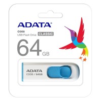 ADATA Lapiz Usb C008 64GB USB 20 Blanco Azul