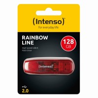 Intenso 3502491 Lapiz USB 20 Rainbow 128GB Rojo