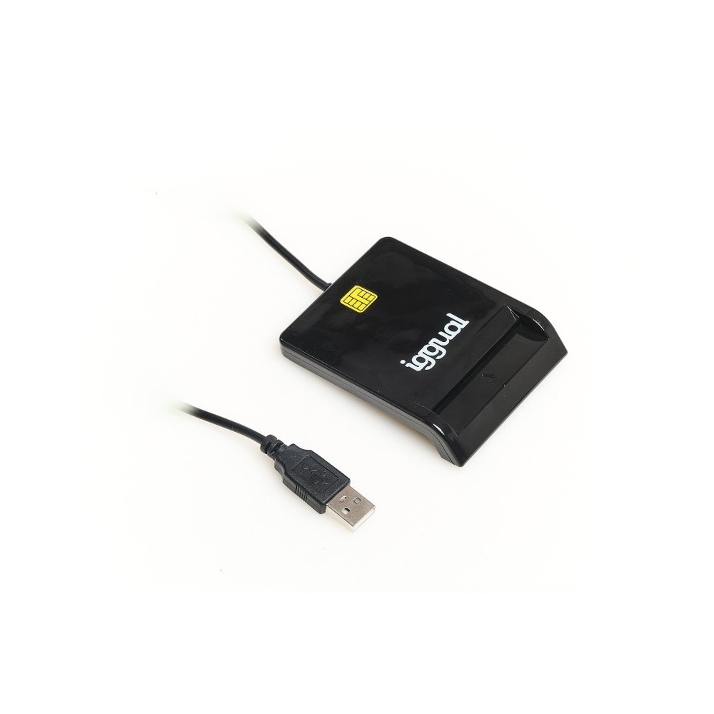 iggual Lector DNI SIP tarjetas ID USB 20 negro