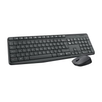 Logitech MK235 Teclado y raton Inalambrico Gris