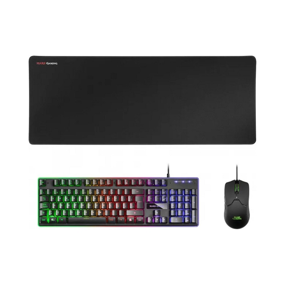 Mars Gaming Combo MCPX GAMING 3IN1 RGB Negro