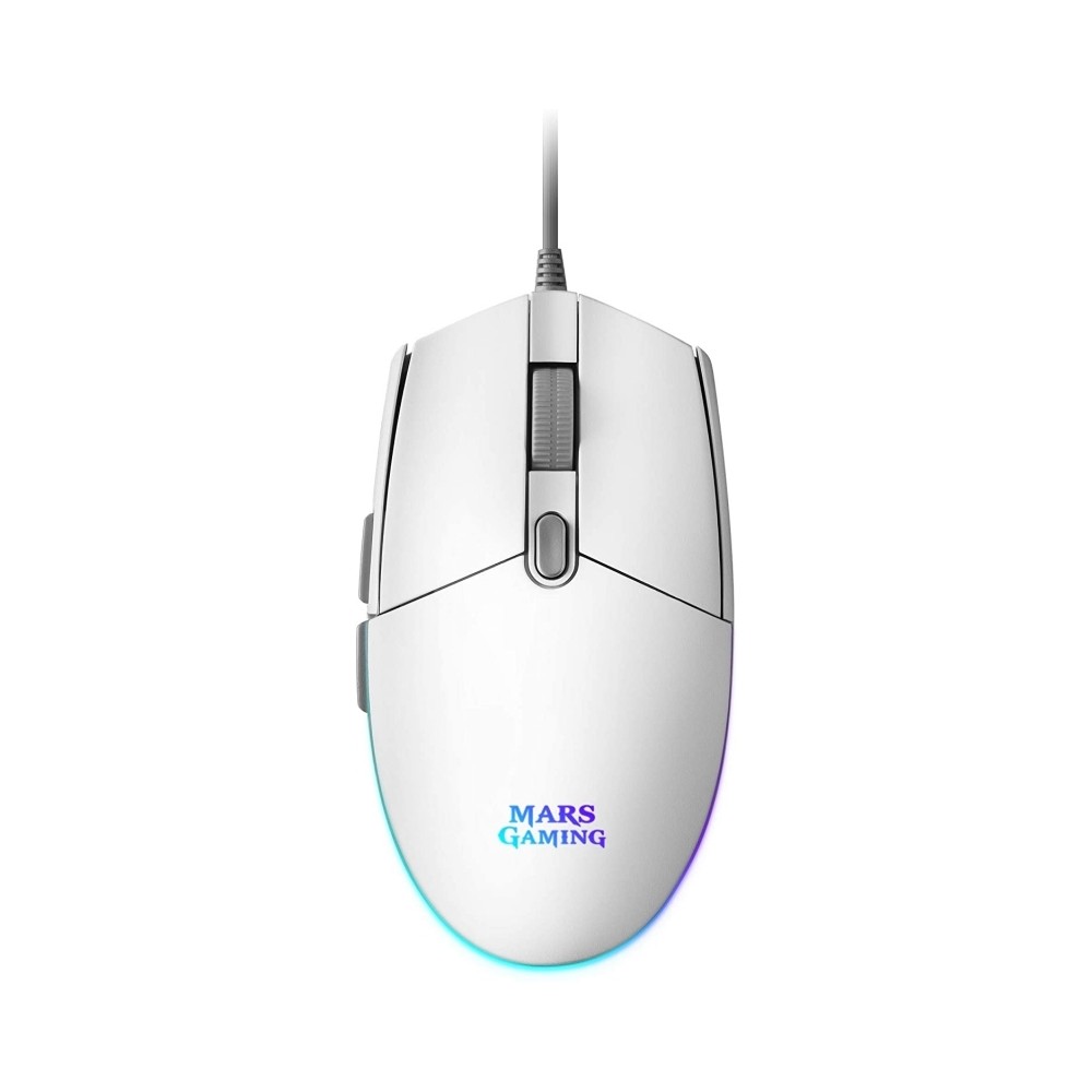 Mars Gaming Raton MMG 3200dpi RGB FLOW Blanco