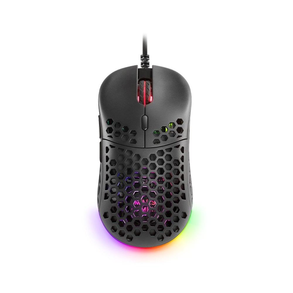 Mars Gaming Raton Gaming ligero RGB negro