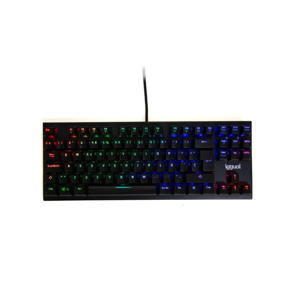 iggual Teclado gaming TKL mecanico ONYX RGB negro