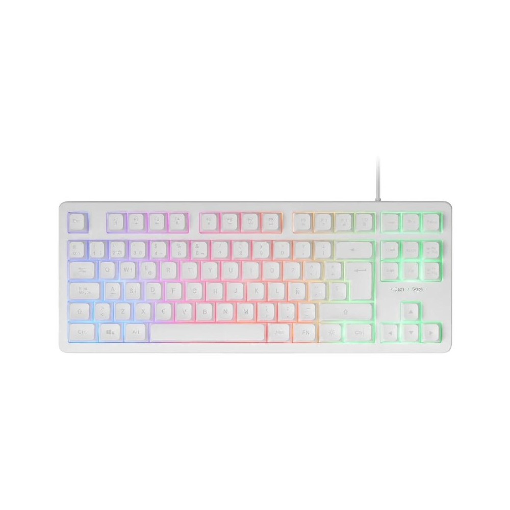 Mars Gaming Teclado MK023 TKL FRGB Blanco