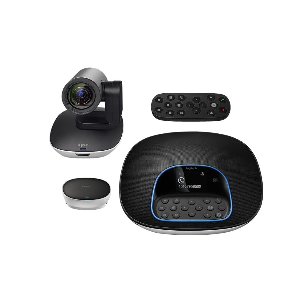 Logitech Equipo videoconf Full HD 4Micaltavoz