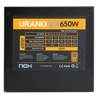 NOX Fuente Alimentacion Urano VX 650W 80 BRONZE