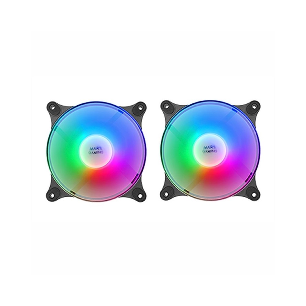 MARS GAMING MFDUO 12CM 2XFANRGB Ult silent Black