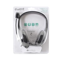 EWENT EW3562 Auriculares Microfono Stereo negro