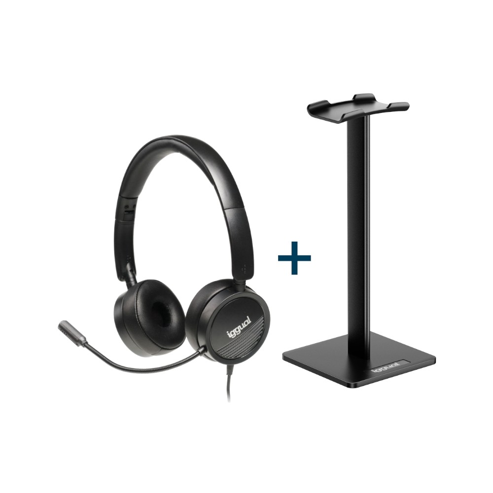 iggual Kit auriculares Dual Tech soporte SA22