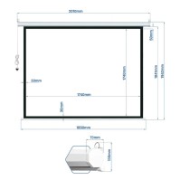 iggual Pantalla electrica 4 3 100 180x180 cm