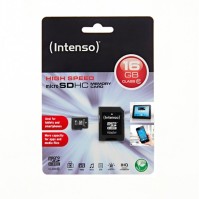 Intenso 3413470 Micro SD clase 10 16GB c adapt