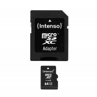 Intenso 3413490 Micro SD clase 10 64GB c adapt