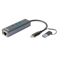 D Link DUB 2332 USB C USB GbE Adapter 3xUSB 30