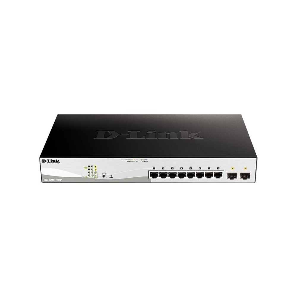 D Link DGS 1210 10MP E Switch 10Gb PoE 2xSFP 130W