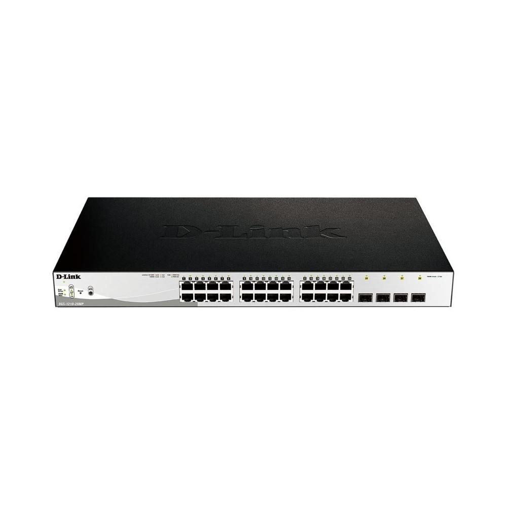 D Link DGS 1210 28MP E Switch 24xGb PoE 4xSFP Com