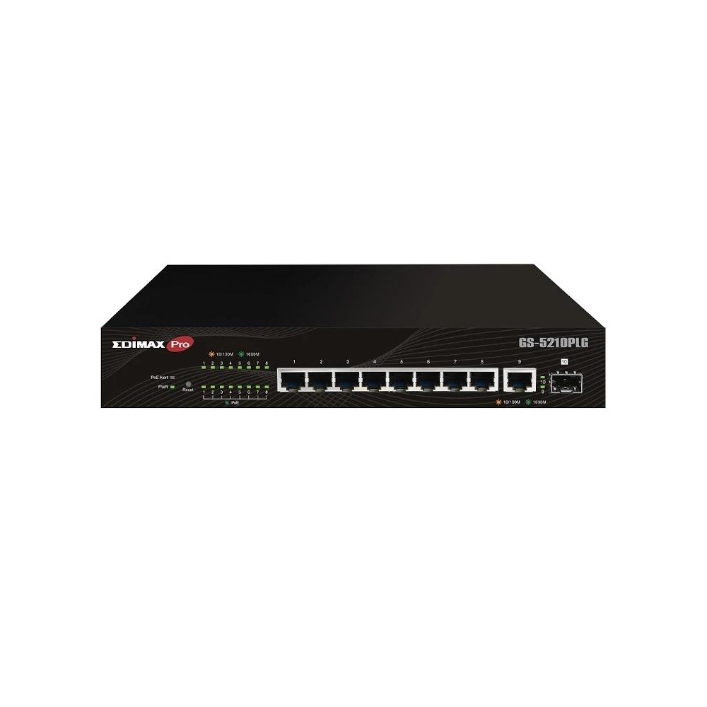 Edimax GS 5210PLG Switch 10xGbE LR PoE 1xSFP