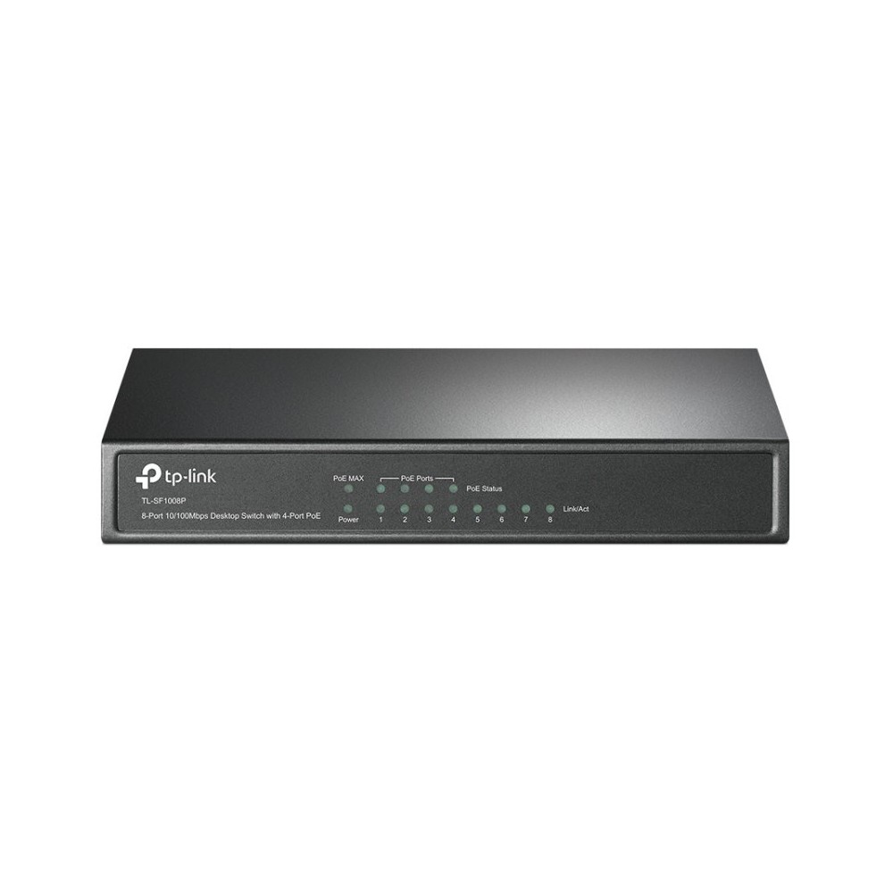 TP LINK TL SF1008P Switch 8x10 100Mbps 4xPoE Metal